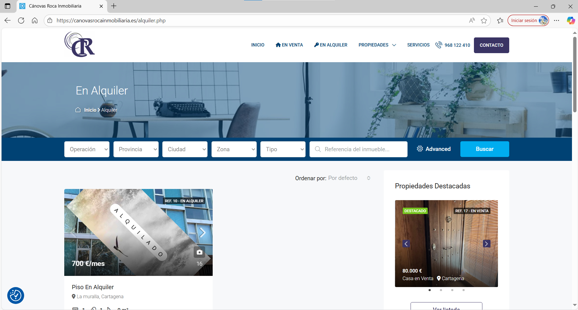 Cánovas Roca Inmobiliaria — caso real