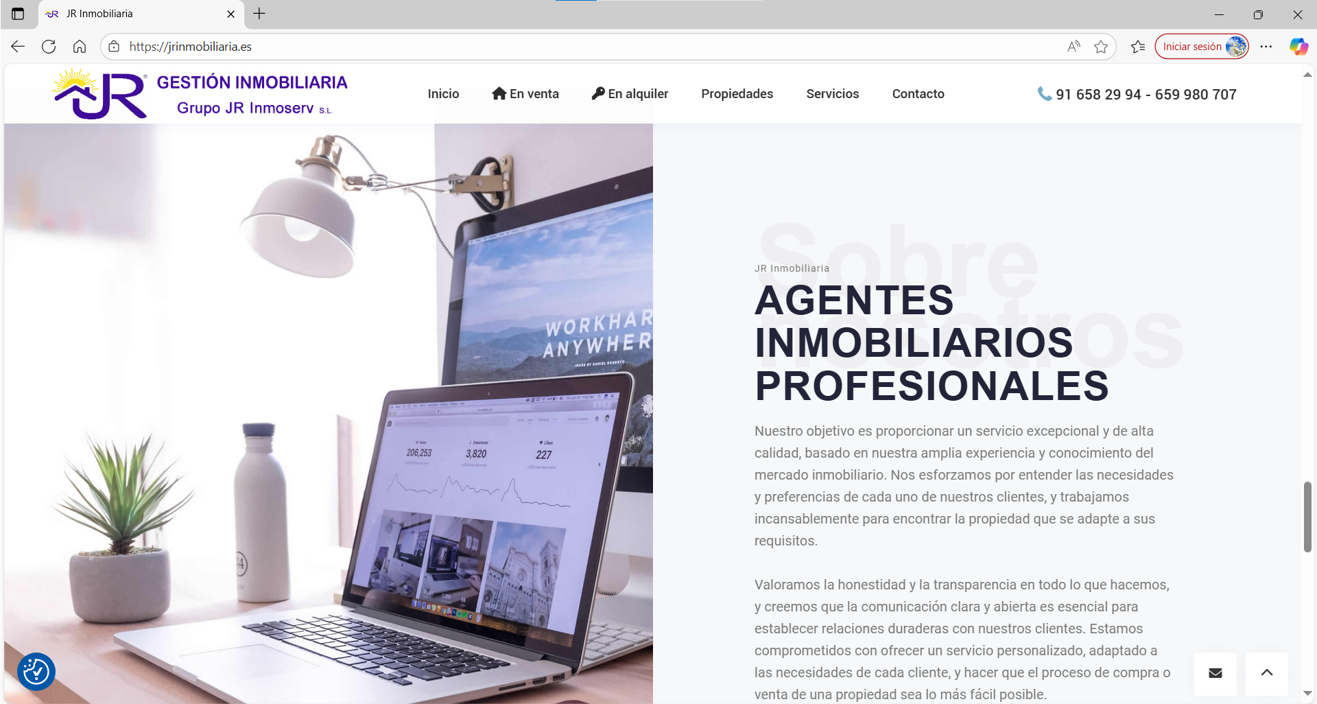 JR Inmobiliaria — caso real